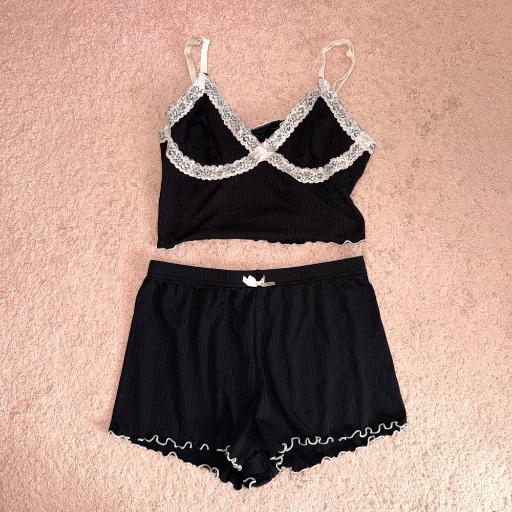 Shein PJ Set in Black & White